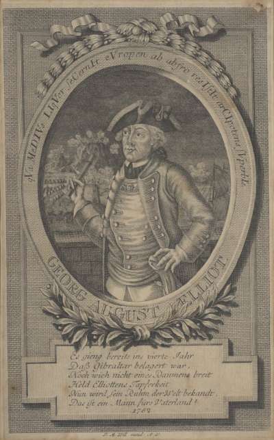 Image of George Augustus Eliott, 1st Baron Heathfield of Gibraltar (1717-1790) General; Governor of Gibraltar 1777-90