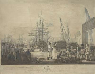 Image of The British Squadron Preparing to Pursue the Combined Squadrons of France and Spain, on the Afternoon of 12 July 1801
