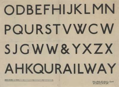 Image of Upper-Case Design for Johnston’s Alphabet for London Transport