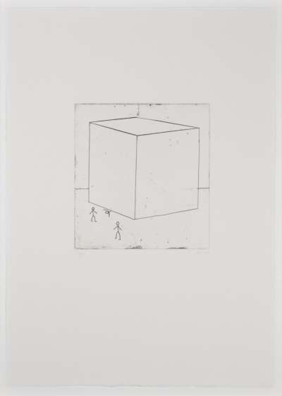 Image of Untitled (Figure trapped under square)