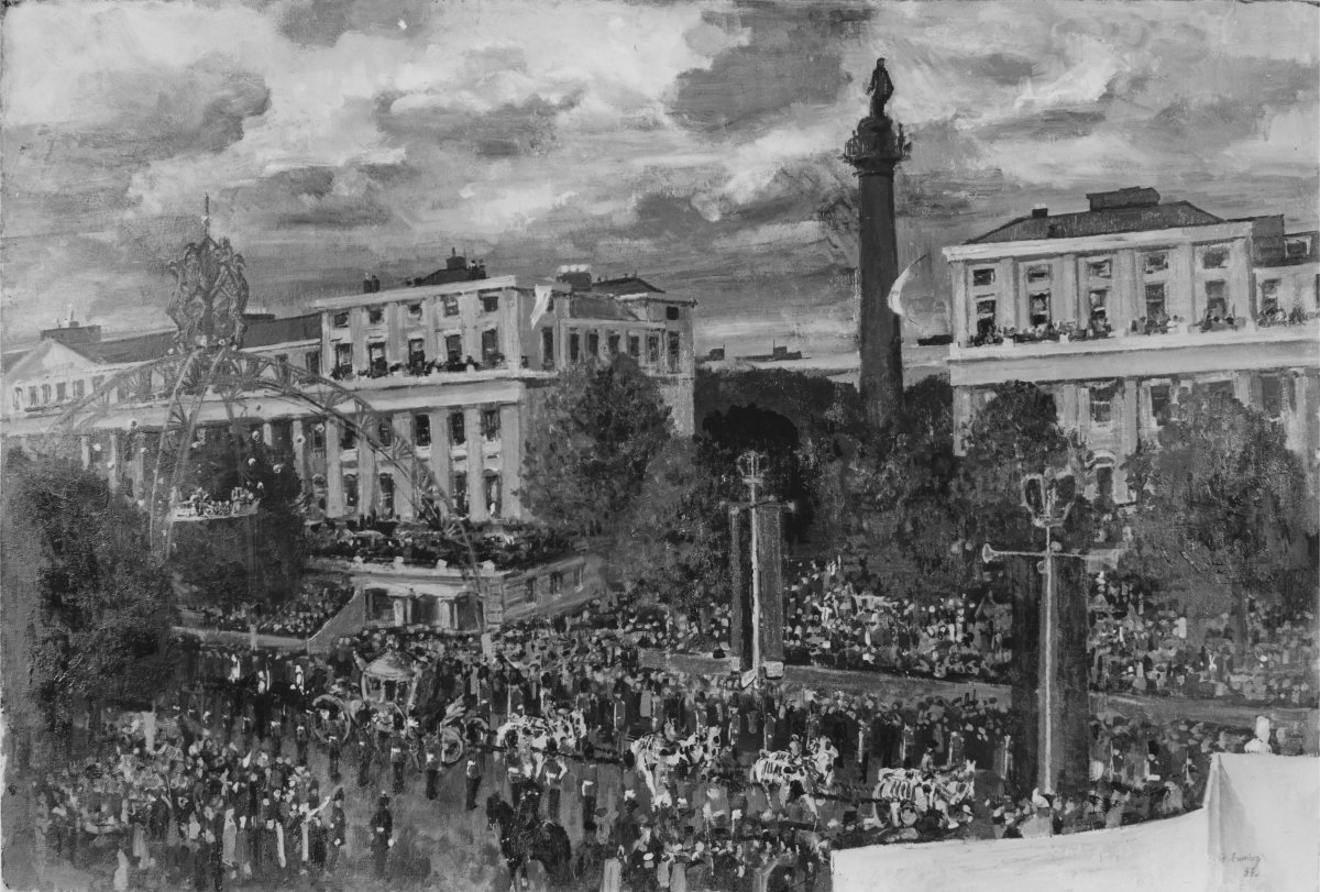 Image of The Crowd in the Mall, 3 June 1953