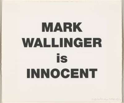 Image of Mark Wallinger is Innocent