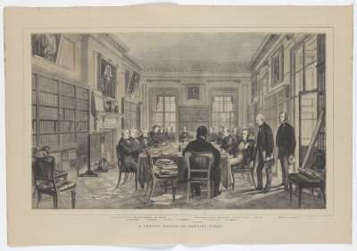 Image of A Cabinet Council in Downing Street