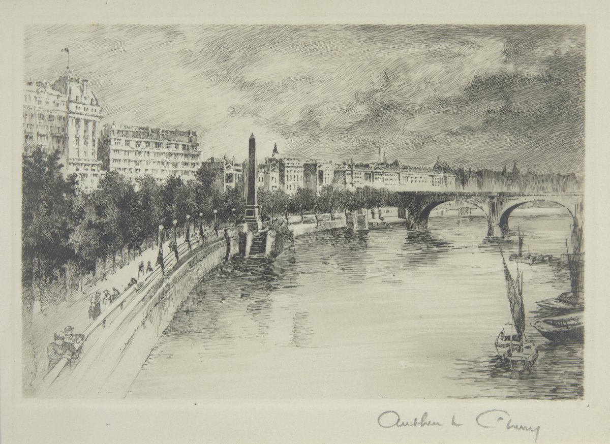 Image of The Savoy and Waterloo Bridge from Hungerford Bridge