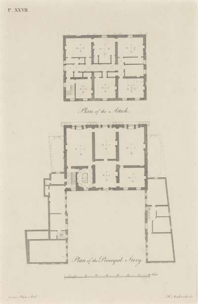 Image of Plan of the Attick; Plan of the Principal Story [Dover House]