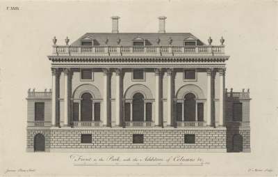 Image of Front to the Park, with the Addition of Columns &c. [Dover House]