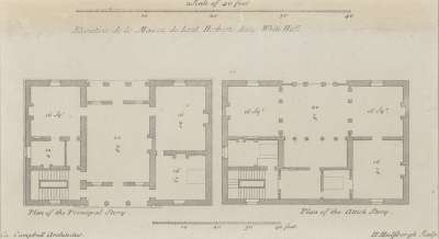 Image of Plan of the Principal Story ; Plan of the Attick Story [Pembroke House]