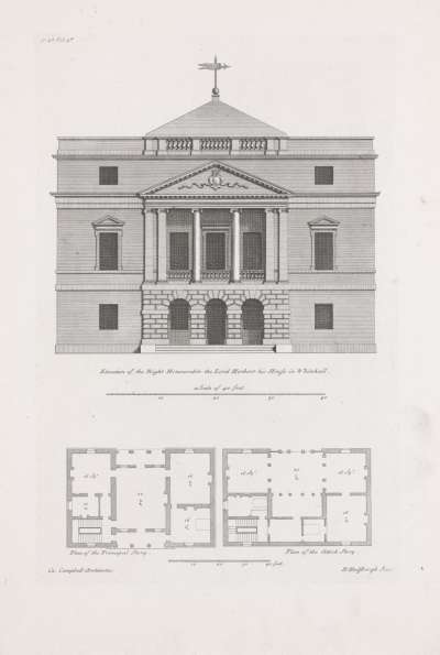 Image of Elevation of the Lord Herbert’s House, Whitehall [Pembroke House]