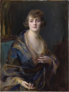 portrait of a woman wearing a shawl